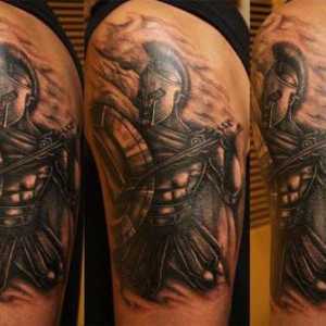 Spartan - tetoviranje, ki kaže, pogum, moč in pogum